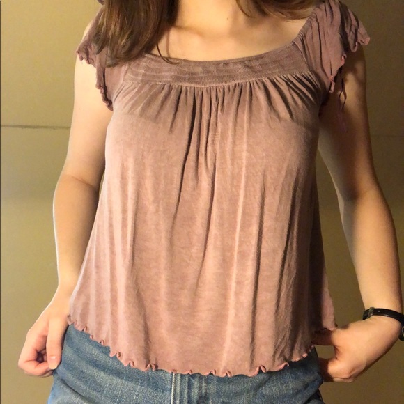 American Eagle purple crop top - Picture 3 of 3